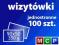 wizytówki 100 szt, kolorowe kreda 350g