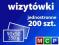 wizytówki 200 szt, kolorowe kreda 350g