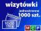 wizytówki 1000 szt, kolorowe kreda 350g laminowane