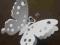 trinket_tt MOTYL AŻUROWY(2) MOTYLEK 3D BIAŁY 2szt