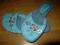 Śliczne laczki, klapki ze skóry błękitne roz. 34