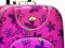 WALIZKA ŚREDNIA  RÓŻ- FIOLET KWIATKI walizki 24h