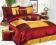 Narzuta z 7 elem z WADĄ na łóżko 160x200 BORDO