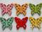 *dekomotyw* Motylki motyle ażur wiosna 6 szt.