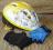 Kask rowerowy na 4-7 lat + rowerowe rękawiczki