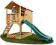 Drewniany domek dla dzieci, piaskownica plac zabaw