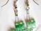 kolczyki motylki zielone HAND MADE