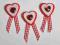 Serca serduszka samopoprzylepne 3 szt.