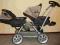 Wózek PEG PEREGO bliźniaczy + gondolki + foteliki
