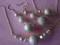 KOMPLET 3w1  SWAROVSKI, DIAMENTOWE KULE - SREBRO-