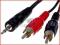 Kabel Jack 3,5mm wtyk, RCA wtyk x2; 1,2m
