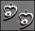 002 BAZA KOLCZYKA  SERCE 22 MM 4 SZT POSREBRZANE