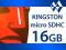 OKAZJA! KARTA KINGSTON MICRO SDHC 16GB +ADAPTER SD