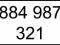 WYJĄTKOWY !!! *** 884 987 321 *** CYFRY POKOLEI !!