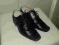 skórzane, eleganckie czarne buty chłopięce nr 36