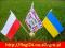 Zestaw flag EURO Polska Ukraina Wrozmiarze 17x10cm