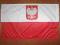 FLAGA POLSKI Z GODŁEM wymiar 120 cm x 70 cm