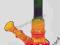 Bong szklany Rasta, 14 cm (01174)