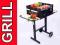 Grill ogrodowy na kołach duży 2 ruszty 2 półki