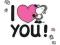 Sheepworld - I Love You - zabawny plakat 40x50 cm