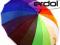 TĘCZOWY KOLOROWY PARASOL 16 RAMION MAX MOCNY