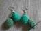 Kolczyki pistacjowo - turkusowe marzenie.