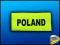 Jaskrawa widoczna naszywka POLAND duży kontrast