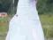 Biała suknia ślubna z trenem 38
