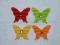 Motyl,motylek,  filc cyrkonie 4 szt.