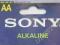 Baterie Alkaliczne AA LR6 LR06 SONY 4szt !!!!