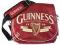 oryginalny GUINNESS Messenger Bag czerwona torba