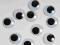 Ruchome oczy oczka o średnicy 15 mm 25 szt.