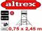 Rusztowanie aluminiowe rusztowania ALTREX 7,20 rob