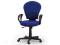 Obrotowy fotel biurowy FABIAN niebieski bawełna