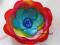 TĘCZOWE LATO- BROSZKA KWIAT RĘKODZIEŁO VINTAGE