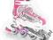 ROLKI ŁYŻWOROLKI REGULOWANE SMJ SPORT RÓŻOWE 34-37