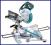 Makita - Ukośnica z przesuwem, laser LS1018L