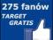 275 Fanów FACEBOOK FANI FB | TARGET+STAT od FIRMY