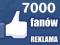 Reklama Facebook fani fanpage 7000 fanów +Gratis