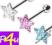 J7 do JĘZYKA Swarovski Kolczyk Piercing GWIAZDKA w