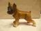 Pies Bokser Śliczna figurka porcelanowa sygnowana