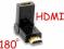 Adapter przejściówka HDMI - HDMI F-M kątowa łamana