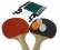 PING PONG TENIS STOLOWY ZESTAW PALETKI SIATKA