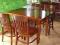 krzesła/stoły/ drewniane/ komplet koniak