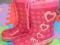 Śliczne kalosze R. 25