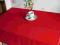 PIĘKNY czerwony OBRUS 190x150 cm