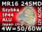 ŻARÓWKA DIODOWA MR16 24LED SMD50/50 WYSYŁKA GRATIS