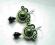 Sutasz kolczyki hand made SILVER GREEN