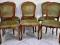 KOMPLET KRZESEŁ LUDWIKOWSKICH ORZECH WELUR