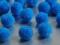 Puchate pompony 13mm 20szt. NIEBIESKIE